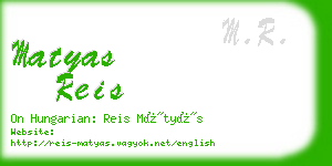 matyas reis business card